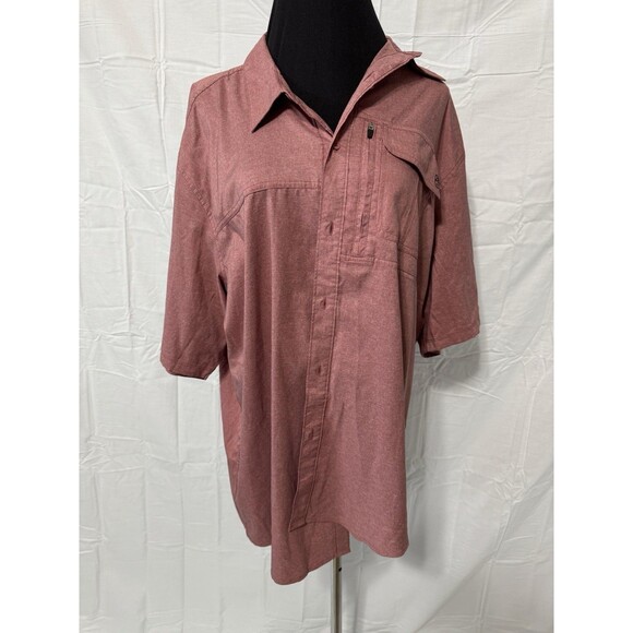 Wrangler ATG All Terrain Gear Utility Shirt Regular Fit Red Mens XL - Picture 1 of 3